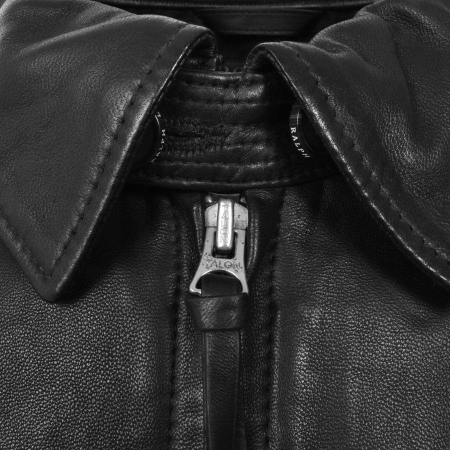 Ralph Lauren Maxwell Leather Jacket Black | Mainline